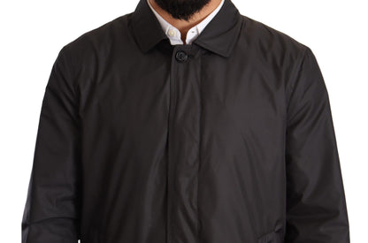 Gabardina de poliéster negra para hombre Dolce & Gabbana