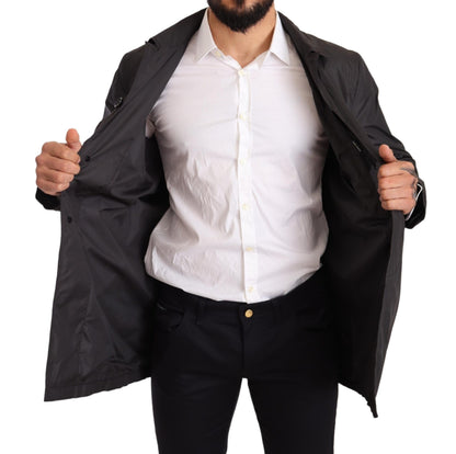Gabardina de poliéster negra para hombre Dolce & Gabbana