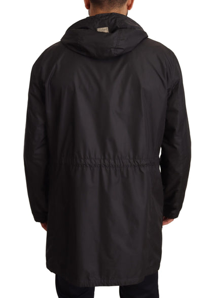 Gabardina con capucha negra para hombre Dolce & Gabbana