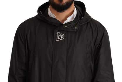 Gabardina con capucha negra para hombre Dolce & Gabbana
