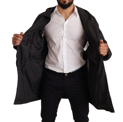 Gabardina con capucha negra para hombre Dolce & Gabbana