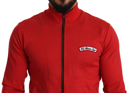 Suéter elástico con cremallera DG Motor Club rojo de Dolce & Gabbana