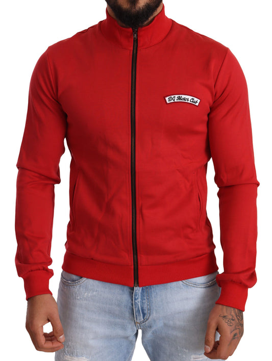 Suéter elástico con cremallera DG Motor Club rojo de Dolce & Gabbana