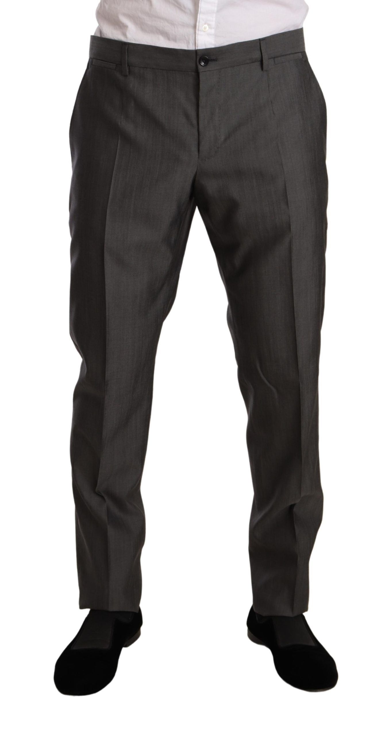 Traje Dolce & Gabbana gris metálico MARTINI de corte ajustado