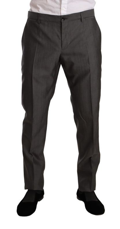 Traje Dolce & Gabbana gris metálico MARTINI de corte ajustado