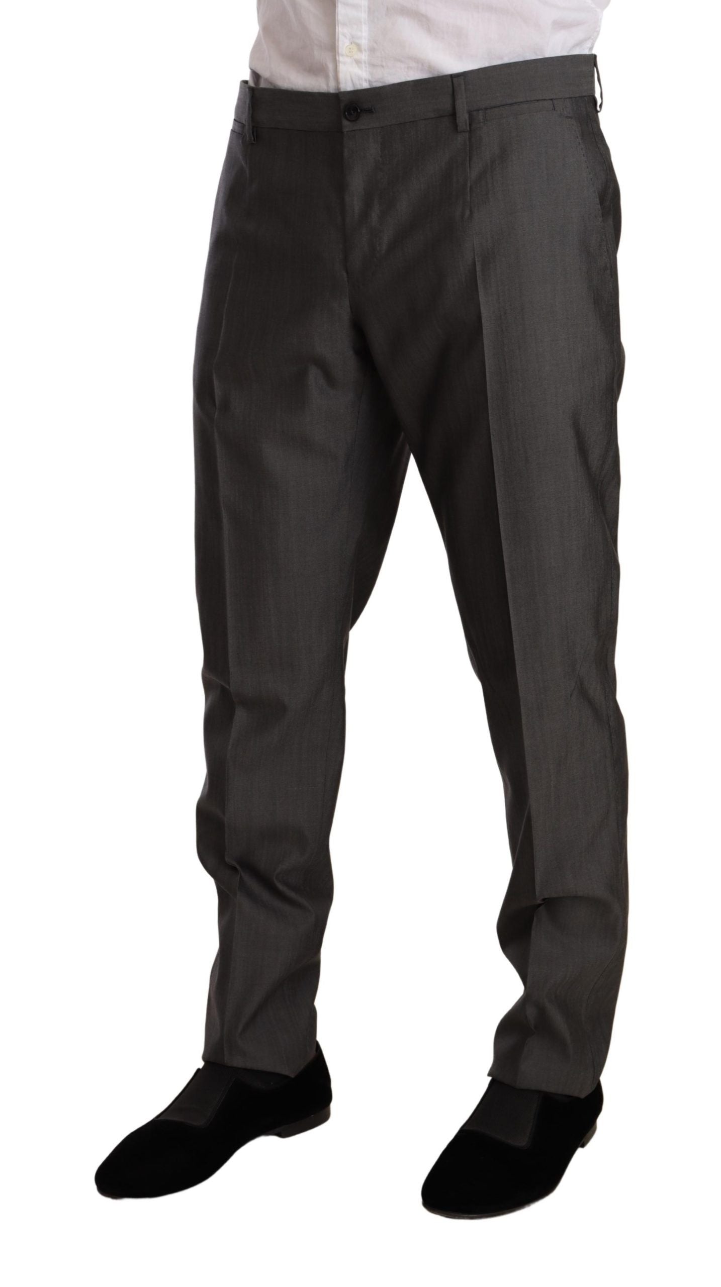 Traje Dolce & Gabbana gris metálico MARTINI de corte ajustado