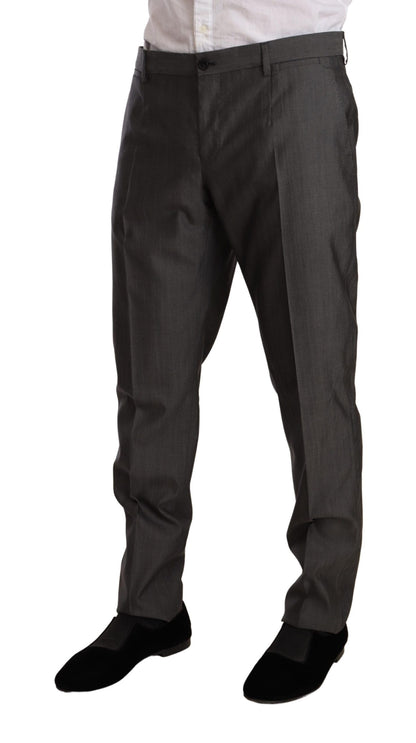 Traje Dolce & Gabbana gris metálico MARTINI de corte ajustado