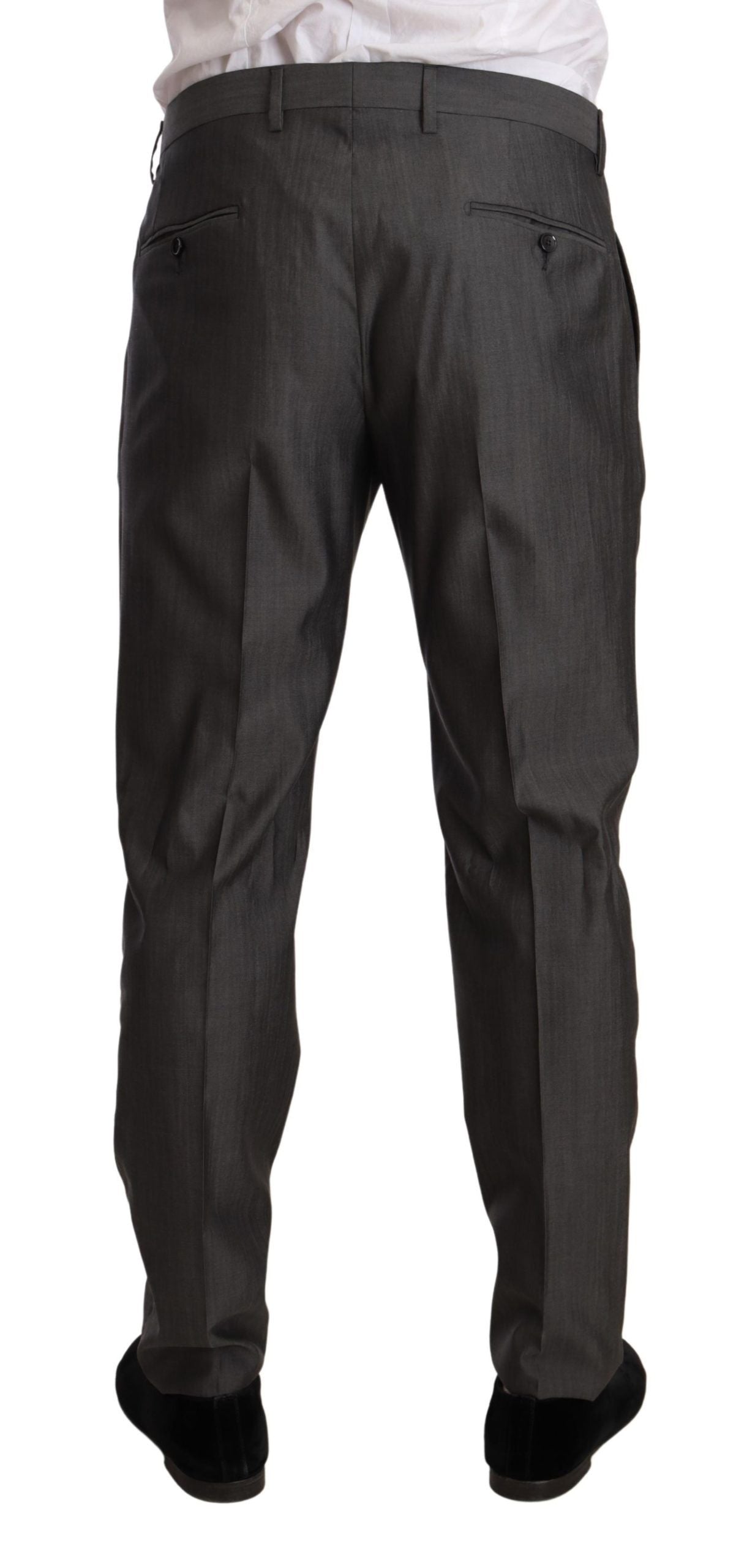 Traje Dolce & Gabbana gris metálico MARTINI de corte ajustado
