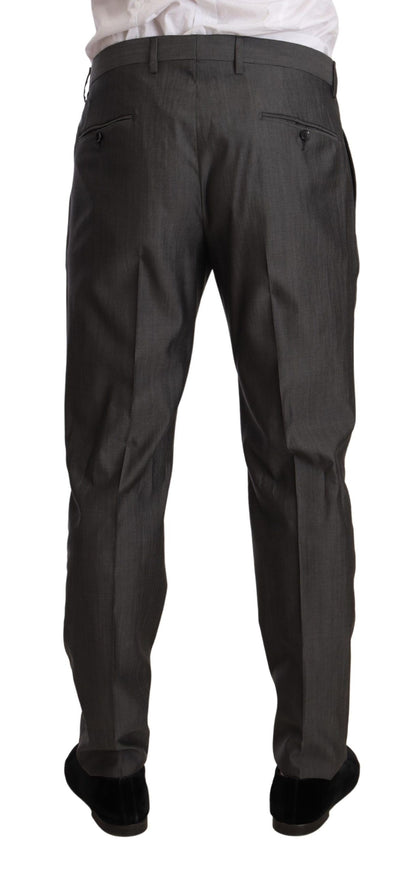 Traje Dolce & Gabbana gris metálico MARTINI de corte ajustado