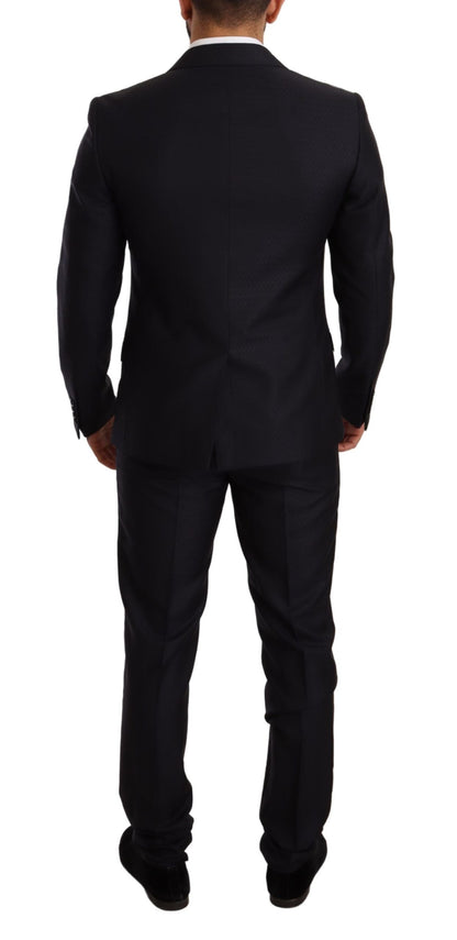 Traje de 2 Piezas MARTINI SLIM FIT con Diseño Azul de Dolce & Gabbana