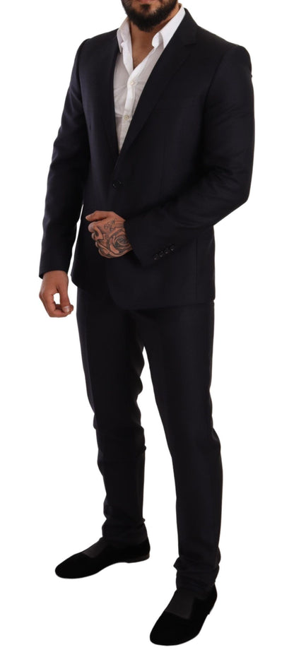 Traje de 2 Piezas MARTINI SLIM FIT con Diseño Azul de Dolce & Gabbana