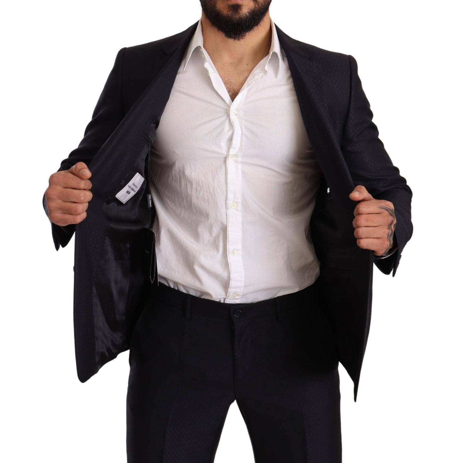 Traje de 2 Piezas MARTINI SLIM FIT con Diseño Azul de Dolce & Gabbana