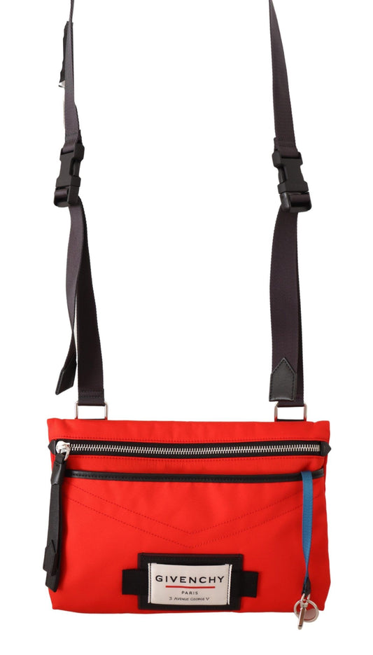 Bolso Bandolera Plano Givenchy Downtown De Poliamida Roja