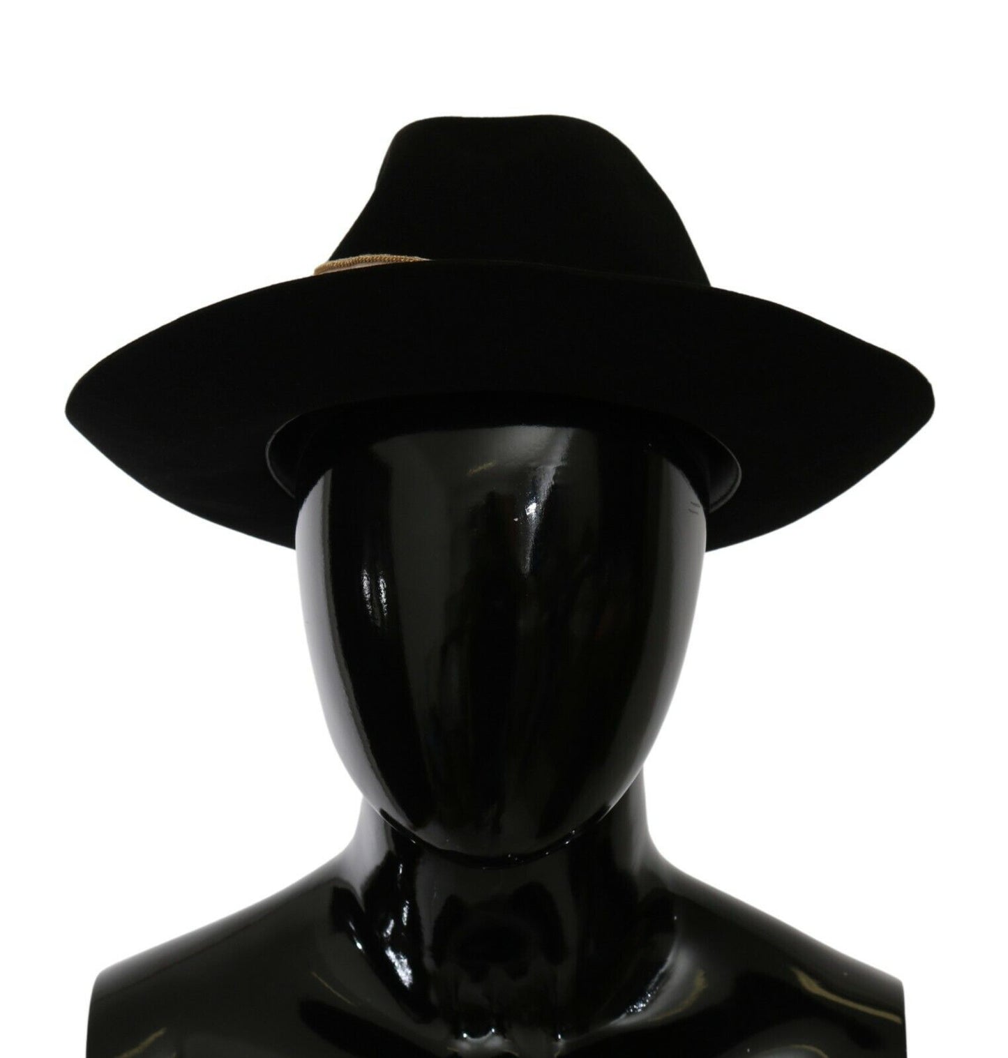 Sombrero Panamá de ala ancha Dolce & Gabbana Black Lapin Amor Gignit