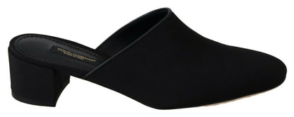 Chanclas de grogrén negras Dolce & Gabbana para mujer