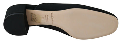 Chanclas de grogrén negras Dolce & Gabbana para mujer