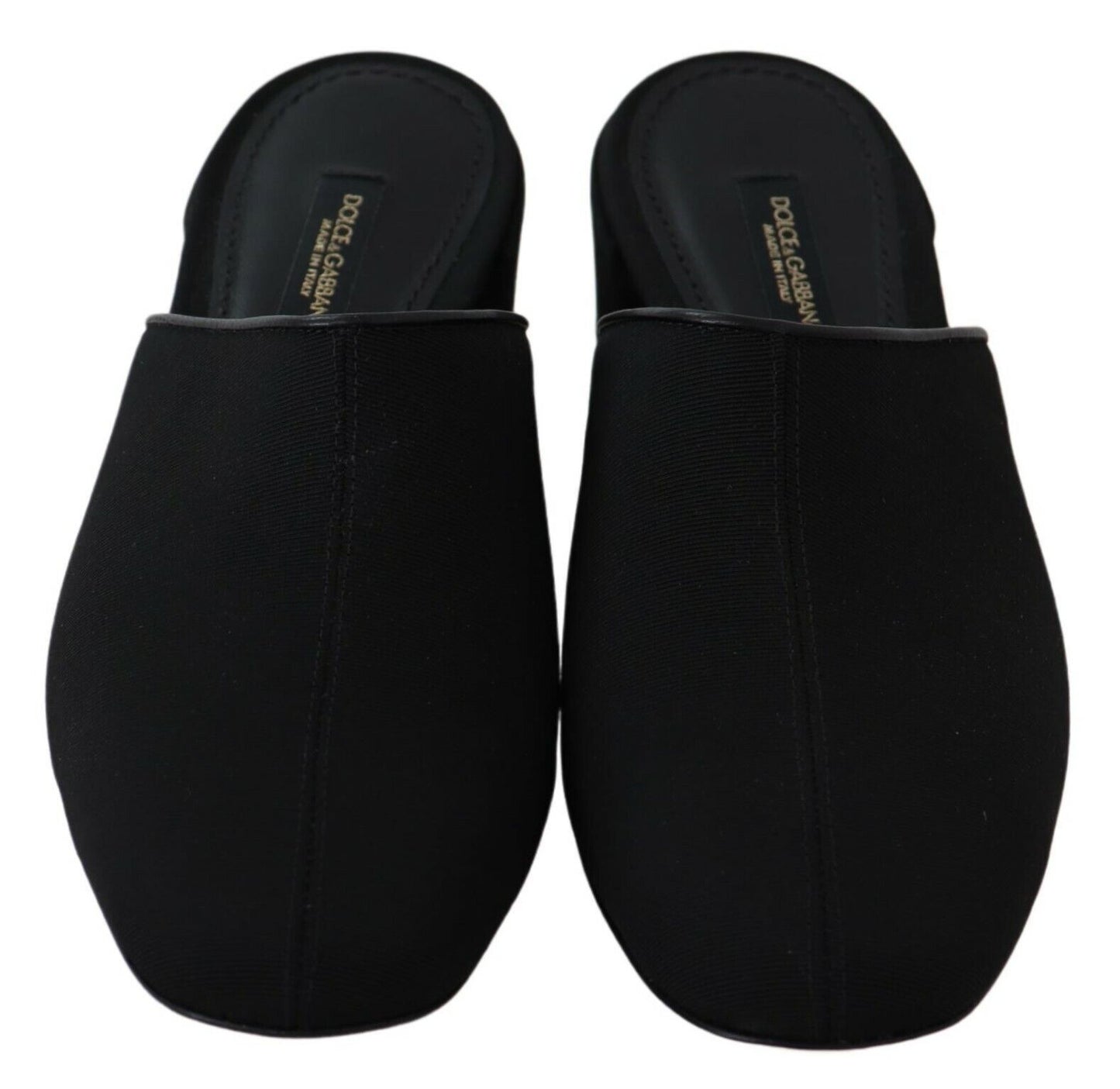 Chanclas de grogrén negras Dolce & Gabbana para mujer