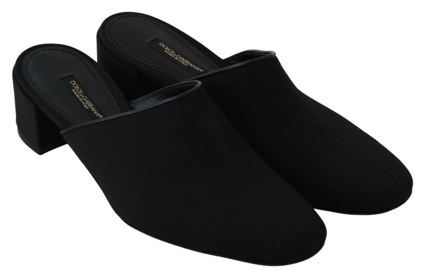 Chanclas de grogrén negras Dolce & Gabbana para mujer