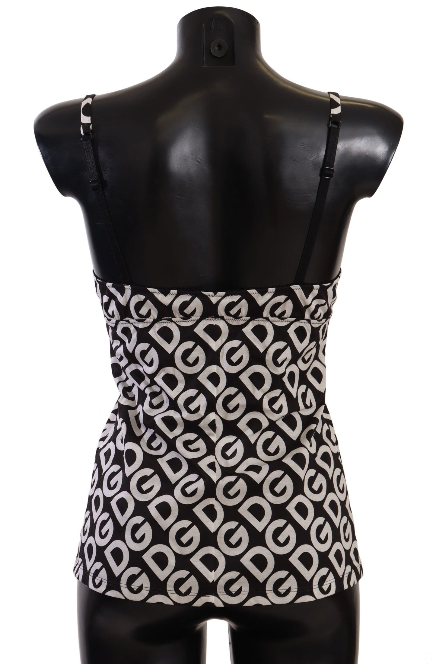 Dolce & Gabbana Camisola con Estampado de Logotipo en Blanco y Negro Ropa Interior