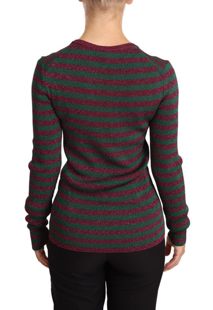 Jersey de punto Dolce & Gabbana de rayas multicolor con cuello redondo