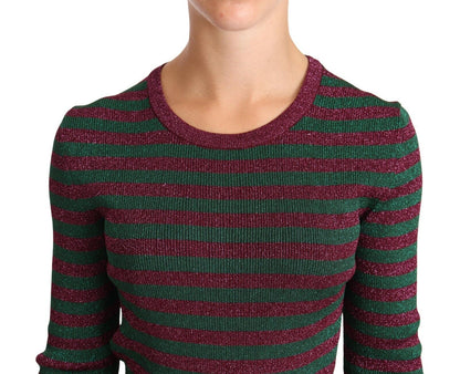 Jersey de punto Dolce & Gabbana de rayas multicolor con cuello redondo