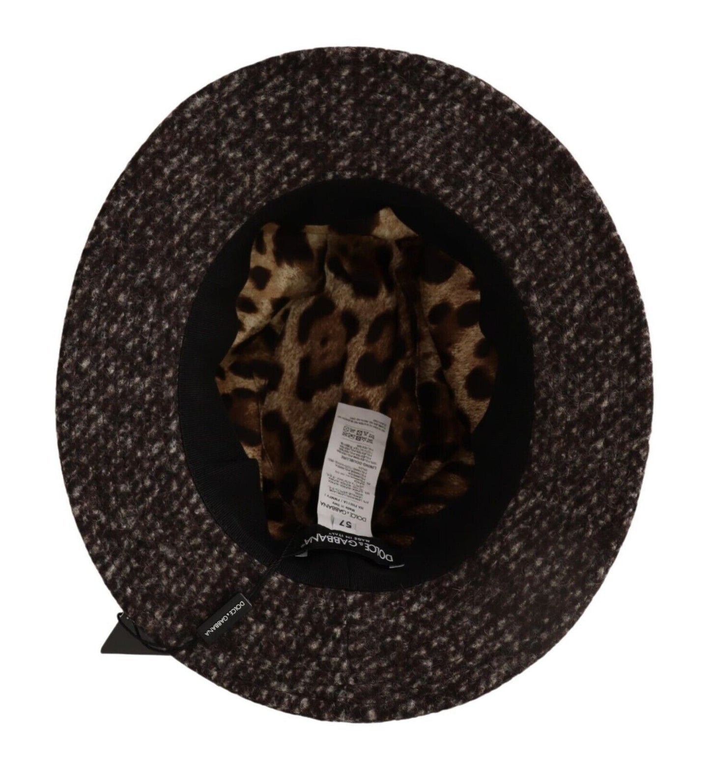 Gorra de tweed texturizado mezcla gris melange Dolce & Gabbana
