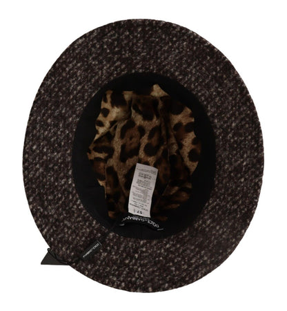 Gorra de tweed texturizado mezcla gris melange Dolce & Gabbana