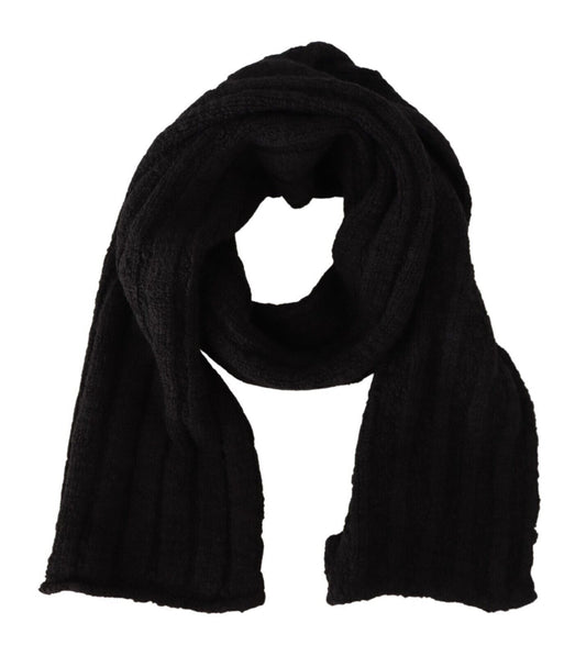 Fular Dolce & Gabbana Unisex de Lana Virgen Negro