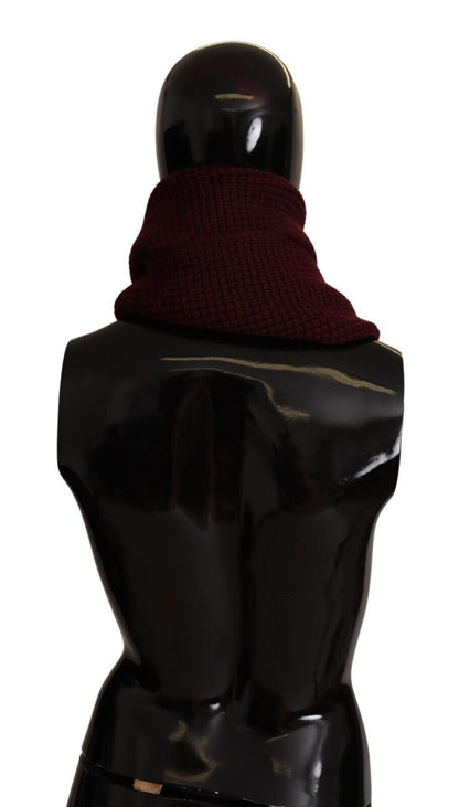 Dolce & Gabbana Chal tipo pañuelo con logo de cachemira rojo oscuro