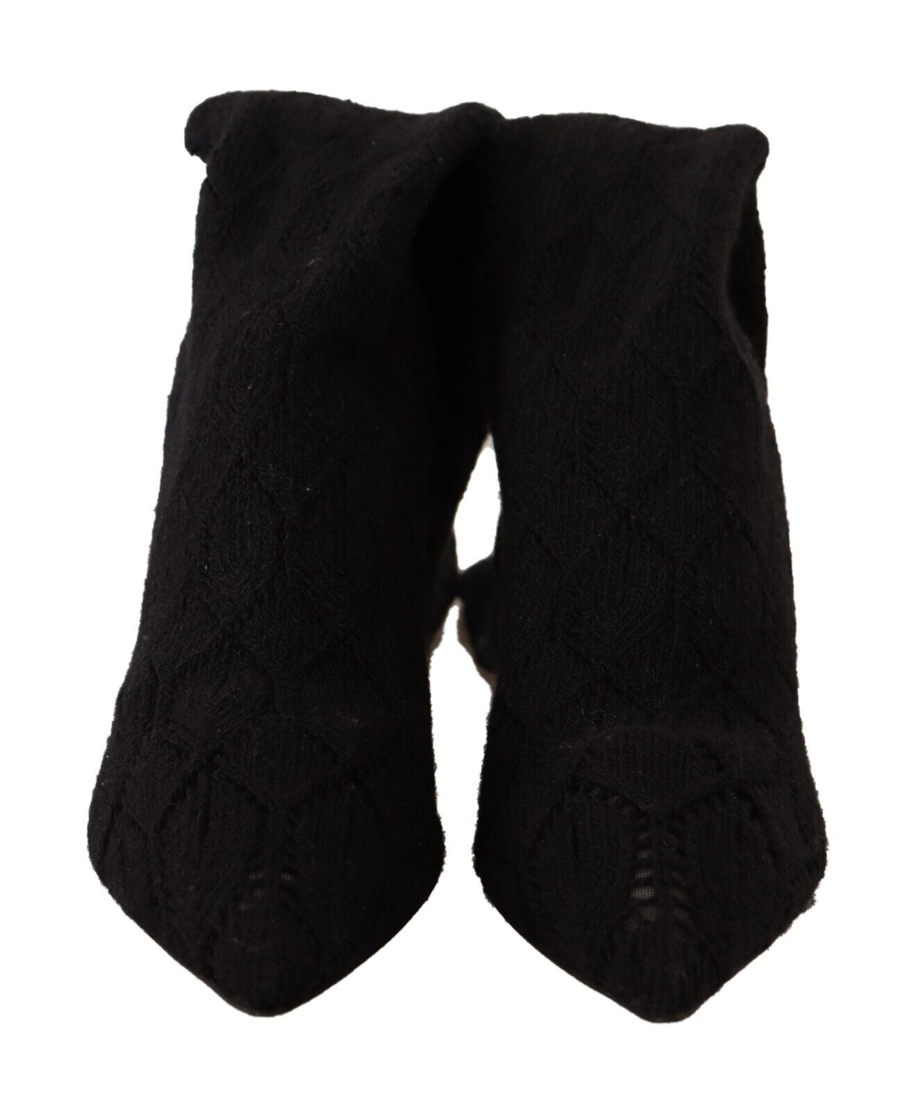 Zapatos botines Dolce & Gabbana negros elásticos hasta la rodilla