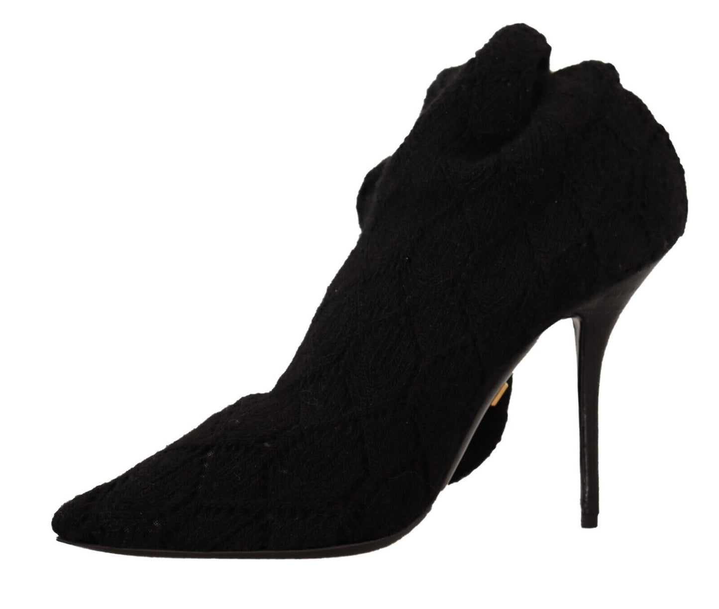 Zapatos botines Dolce & Gabbana negros elásticos hasta la rodilla