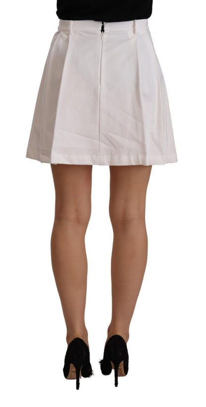 Minifalda Ermanno Scervino blanca de algodón de talle alto y corte en A