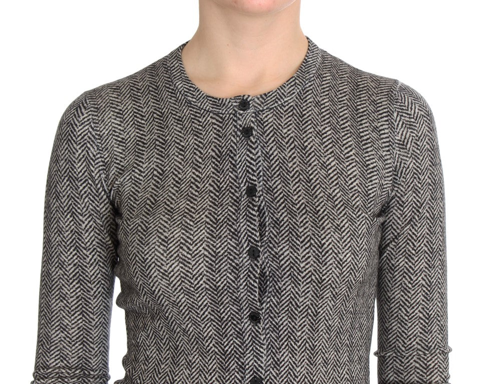 Cárdigan de lana Dolce & Gabbana blanco y negro