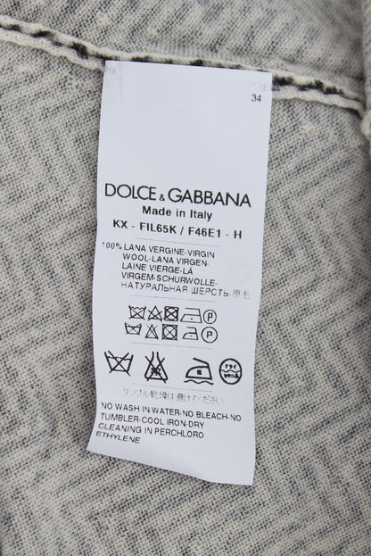 Cárdigan de lana Dolce & Gabbana blanco y negro