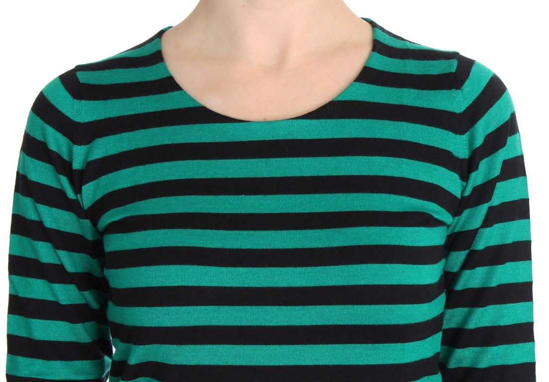 Suéter Dolce & Gabbana de seda y cachemir verde y negro