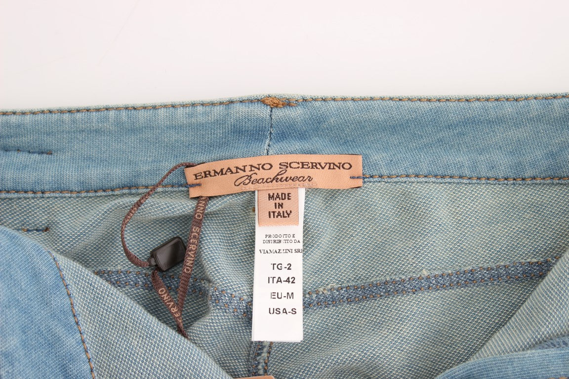 Ermanno Scervino Pantalones Capri Cortos Vaqueros Azules