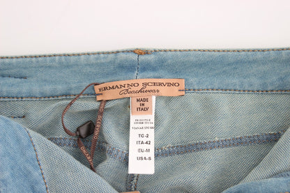 Ermanno Scervino Pantalones Capri Cortos Vaqueros Azules
