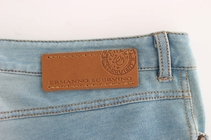 Ermanno Scervino Pantalones Capri Cortos Vaqueros Azules