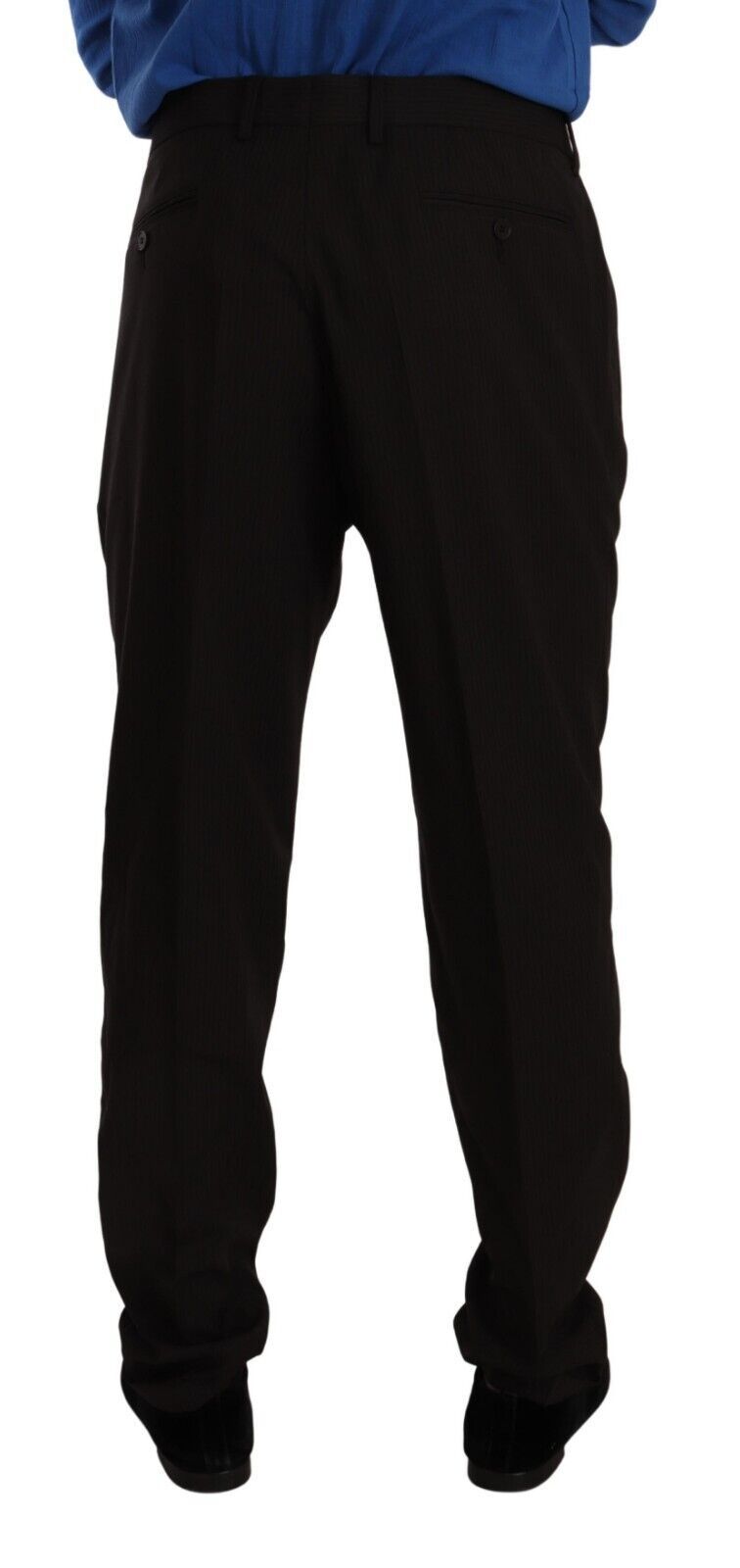 Dolce & Gabbana Pantalones de Vestir Ajustados de Lana Marrón