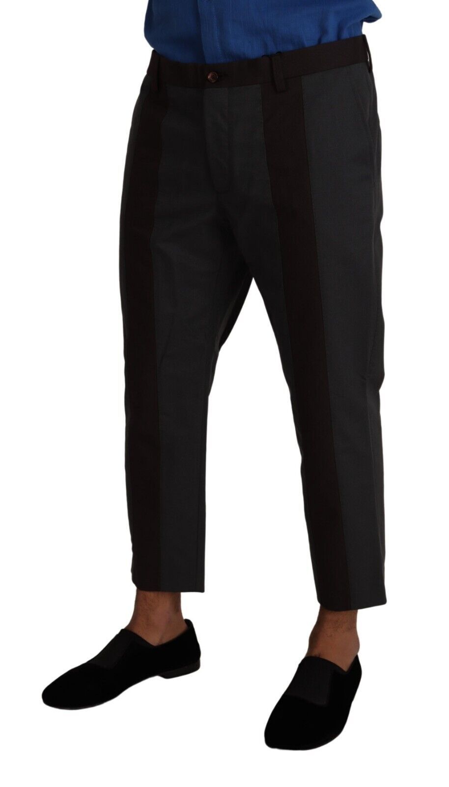 Pantalones capri a rayas grises y burdeos de Dolce & Gabbana