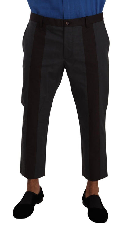 Pantalones capri a rayas grises y burdeos de Dolce & Gabbana