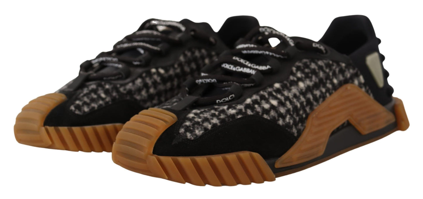 Zapatillas Dolce & Gabbana NS1 con cordones de tela negra y blanca