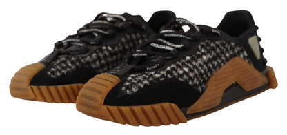 Zapatillas Dolce & Gabbana NS1 con cordones de tela negra y blanca