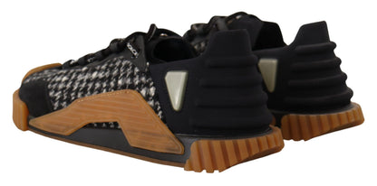 Zapatillas Dolce & Gabbana NS1 con cordones de tela negra y blanca