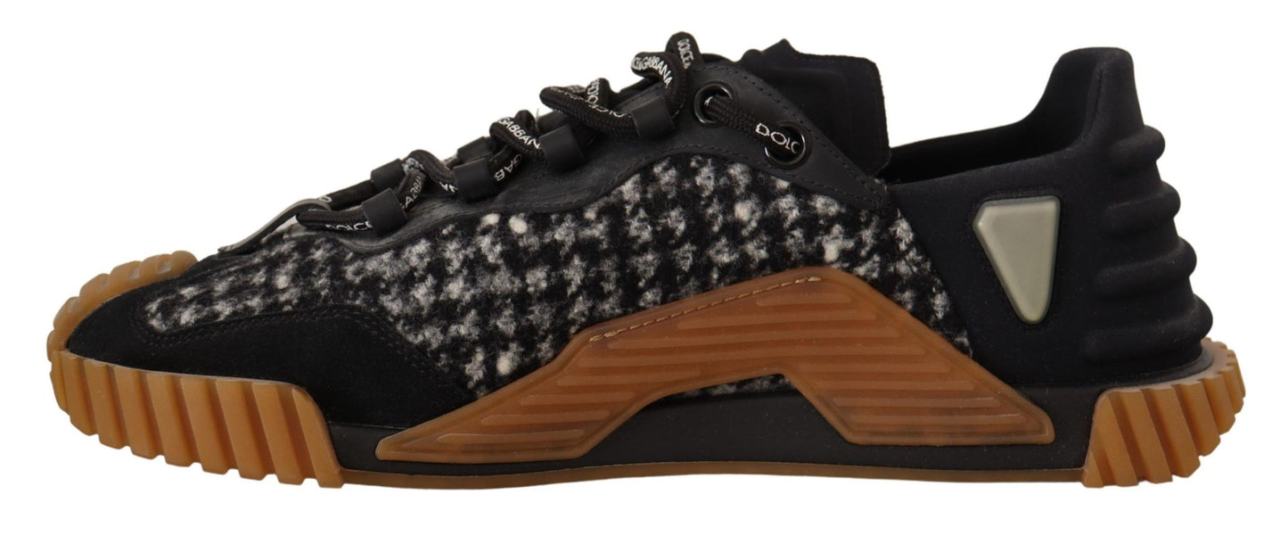 Zapatillas Dolce & Gabbana NS1 con cordones de tela negra y blanca