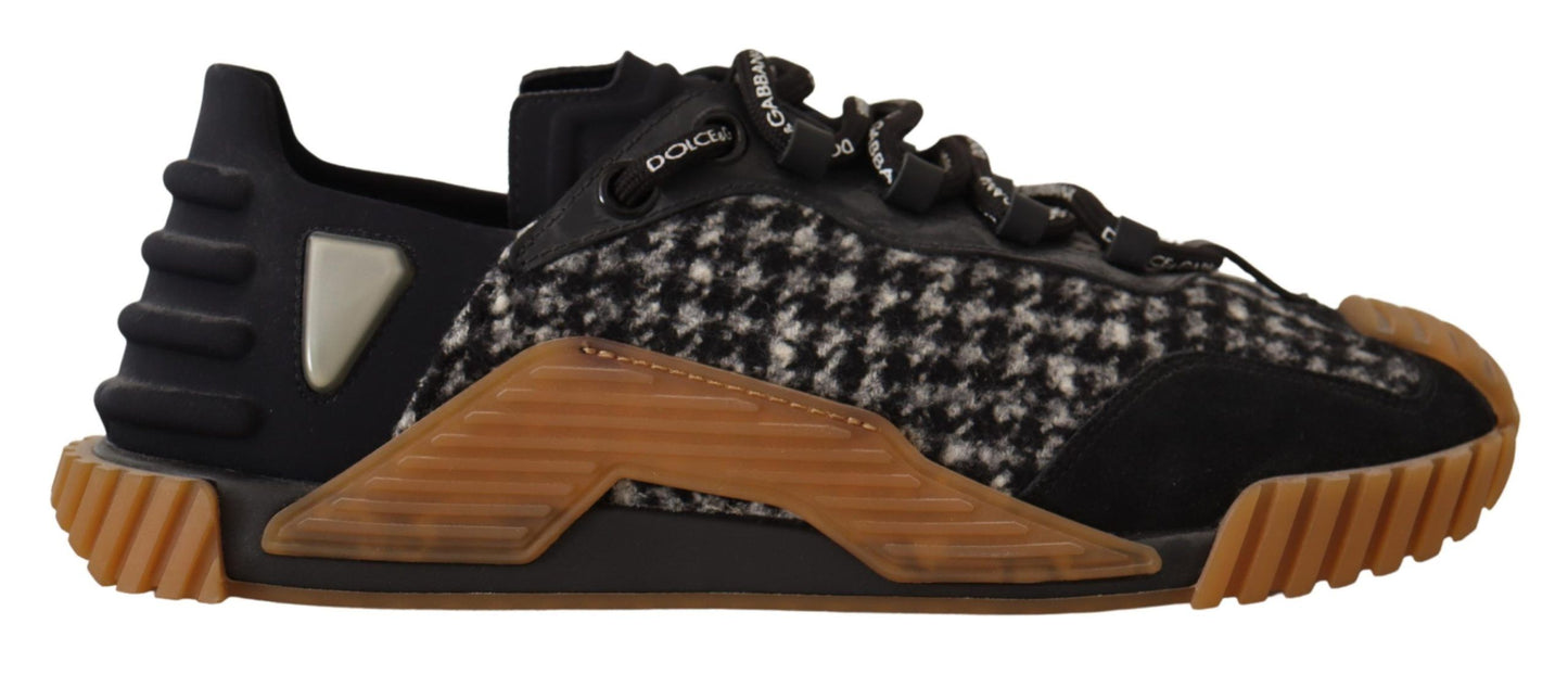 Zapatillas Dolce & Gabbana NS1 con cordones de tela negra y blanca
