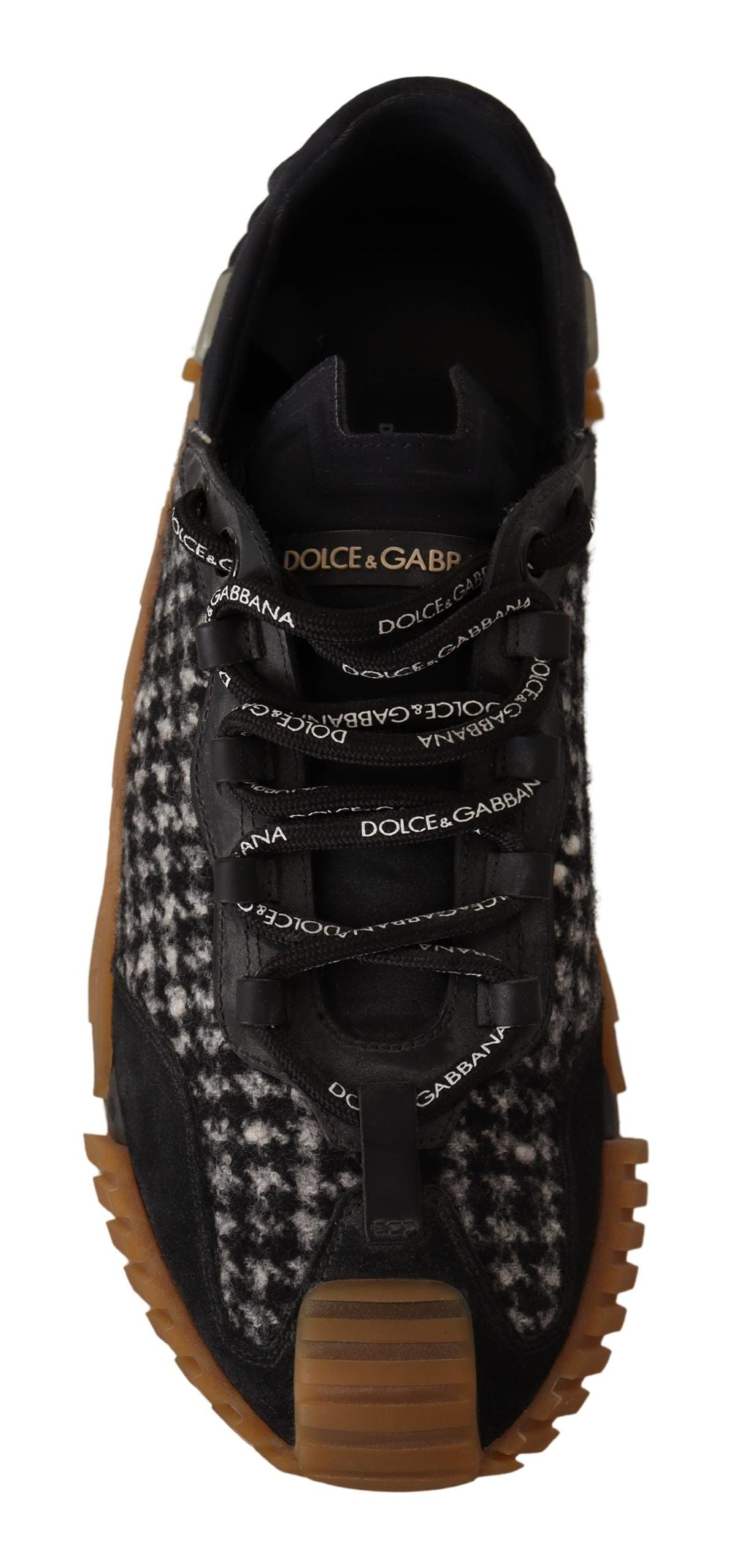 Zapatillas Dolce & Gabbana NS1 con cordones de tela negra y blanca