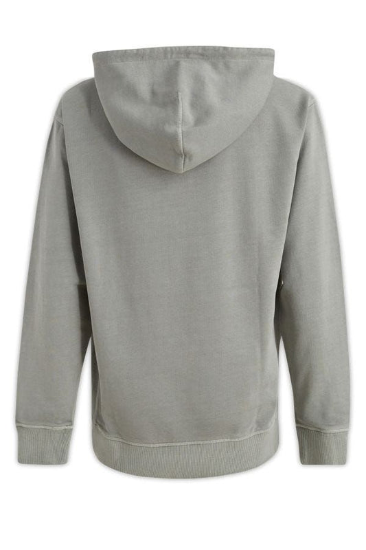 Sudadera con capucha Hugo Boss gris de algodón con detalles de logo
