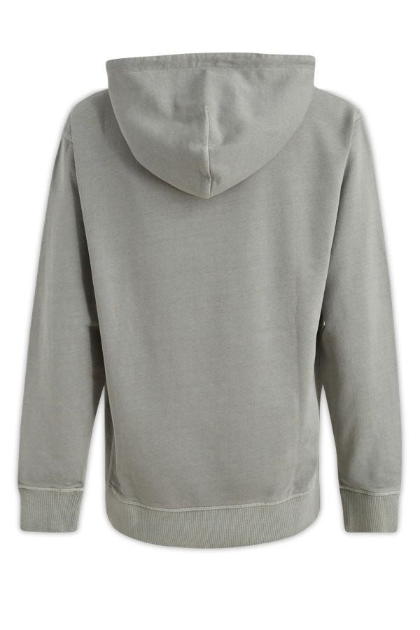 Sudadera con capucha Hugo Boss gris de algodón con detalles de logo