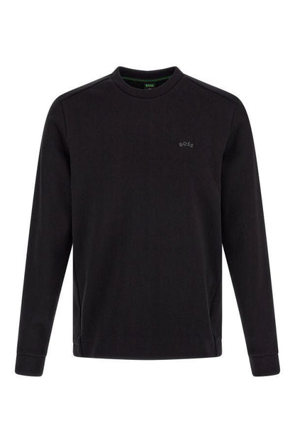 Sudadera Hugo Boss de algodón negro con detalles del logo